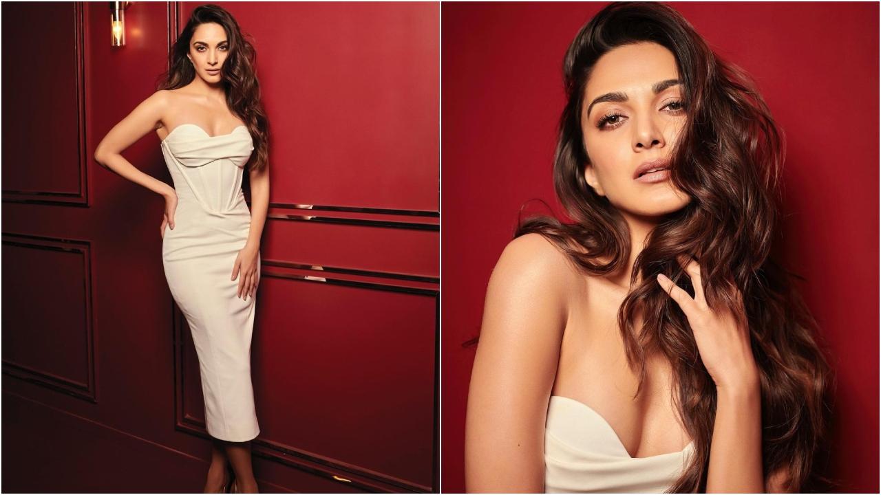 Kiara Advani donned a pretty ivory-coloured corset dress for Koffee With Karan 7. She looked graceful and elegant